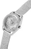 A silver Guess watch with a mesh band and a decorative dial, set against a white background. Náhled obrázku produktu
