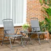 A patio set with two chairs and a table on a wooden deck. Náhľad obrázku produktu
