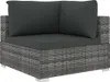vidaXL 11-tlg. Garten-Lounge-Set mit Auflagen Poly Rattan Produktbild-Vorschau 4
