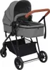 vidaXL 3-in-1 Kinderwagen Hellgrau und Schwarz Stahl Produktbild-Vorschau 4