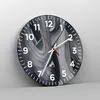Wanduhr - Rund - Glasuhr - Farbe Pinsel Schwarz - 40x40cm - Produktbild-Vorschau 4