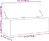 vidaXL Truhe Betongrau 102x35x35 cm Holzwerkstoff Produktbild-Vorschau 8