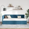 vidaXL Eckbettgestell mit Kopfteil Blau 90 cm x 200 cm Samt Produktbild-Vorschau 2