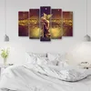 5-teiliges leinwandbild buddha abstrakt braun 200x100 cm Produktbild-Vorschau 3