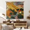 MuchoWow® Wandteppich Wandbehang Landschaft mit einem Haus Produktbild-Vorschau 6