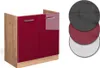 Skříňka pod dřez Vicco R-Line Červená vysoký lesk 80 cm bez Náhled obrázku produktu 5