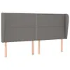 Kopfteil mit Ohren Dunkelgrau 203x23x118/128 cm Stoff Produktbild-Vorschau 1