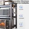 Erweiterbares Mikrowellen Regal mit 6 Haken, 3 Etagen  Produktbild-Vorschau 5