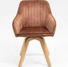 SEBA Drehstuhl Gail 180° cognac Holzfuß Buche, 2er SET Produktbild-Vorschau 7