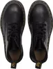 A top-down view of a pair of black leather boots. Voir les images du produit