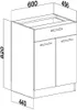 röe-furniture Küchenunterschrank Graubeton Betonoptik Produktbild-Vorschau 2