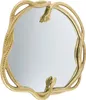 A decorative mirror with a gold metal frame shaped like intertwined snakes. Produktbild-Vorschau