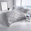 4-teilige Bettwäsche Biber 135x200 cm Beige Taupe Ornamente Produktbild-Vorschau 5