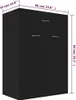 vidaXL Szafka na buty czarna 60x35x84 cm materiał Podgląd zdjęcia produktu 14