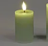 LED Kerze STREIFEN H. 8cm D. 5cm grün mit Timer Formano F25 Produktbild-Vorschau 1