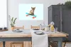 MuchoWow® Poster Fuchs - Tiere - Skateboard - Blau 120x80 Produktbild-Vorschau 3