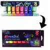 Two images of the same acrylic paint set, one in its packaging and one displayed in a retail setting. Náhľad obrázku produktu
