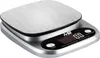 A digital kitchen scale with a brushed metal platform and a black display. Produktbild-Vorschau