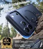 A dark blue phone case is shown on a rocky, outdoor surface with trees in the background. Anteprima dell’immagine prodotto