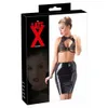 LATE X - Latexová minisukně úzkého střihu černá M Náhled obrázku produktu 1
