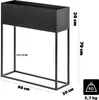 KADAX Ampio portafiori con vaso 60x70 cm, acciaio, nero Anteprima dell’immagine prodotto 2