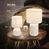 Lampka nocna E14 materiałowy klosz lampa stołowa kabel Podgląd zdjęcia produktu 6