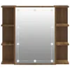 vidaXL Armoire de toilette avec LED brun imitation chêne Voir les images du produit 7