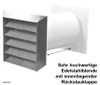 Abluftset Mauerkasten 150 mm Edelstahl mit Rückstauklappe, Produktbild-Vorschau 5