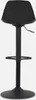 A black adjustable bar stool on a light gray background. Produktbild-Vorschau