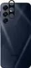 The back of a dark blue smartphone with a camera module. Produktbild-Vorschau