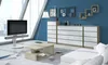 Komoda AKORD K140 Dąb Sonoma 138 cm 6 szuflad kolor Biały Podgląd zdjęcia produktu 6
