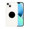 A white iPhone with a black circle on the back and a screen showing a blue and green gradient. Produktbild-Vorschau