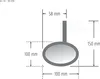 A diagram showing the dimensions of a motorcycle mirror. Produktbild-Vorschau