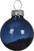 Weihnachtskugeln Glas 3cm mit Sternfüllung 9 Stk Nachtblau Produktbild-Vorschau 2
