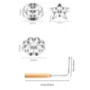 4er-Set Rosettenwaffel Form, Rosettenwaffel-Eisen Produktbild-Vorschau 2