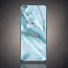 A smartphone with a marble-like wallpaper displayed on its screen, set against a gradient background. Produktbild-Vorschau