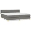 vidaXL Postel Boxspring s matrací Tmavě šedá 200x200 cm Náhled obrázku produktu 1