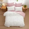 Bettwäsche-Set 200x220 cm Rosa Weiß Herz 3-teilig Produktbild-Vorschau 5