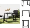 vidaXL Campingtisch Anthrazit 79x56x64 cm PP Holzoptik -  Produktbild-Vorschau 1