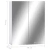 vidaXL Armadio a specchio per bagno bianco 60x15x75 cm MDF Anteprima dell’immagine prodotto 5