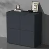 doporro Buffet Commode 76cm Meuble de Rangement Gris Noir Voir les images du produit 3