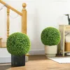 HOMCOM 2er Set künstliche Buchsbaumkugel 40 cm Kunstpflanze Produktbild-Vorschau 2