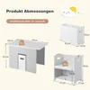 GOPLUS 3 TLG. Kindersitzgruppe aus Holz, 4-in-1 Kindermöbel Produktbild-Vorschau 5