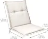 Beautissu Set di 8 cuscini per sedie a schienale basso Base Anteprima dell’immagine prodotto 2