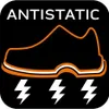 A graphic representing antistatic safety shoes with lightning bolt symbols. Produktbild-Vorschau