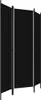 A black, three-panel room divider standing upright against a white background. Produktbild-Vorschau