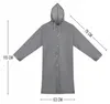 Universelle Regenjacke – Cape-Jacke Mit Kapuze, Grau Produktbild-Vorschau 2