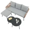 Gartenlounge MYKONOS, braun/grau - Balkon Lounge Sofa mit Produktbild-Vorschau 2