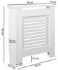 FineBuy Kryt radiátoru 78 cm, bílý matný lak, kryt topení, Náhled obrázku produktu 3