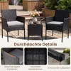 COSTWAY Polyrattan Gartenmöbel Set, 3-tlg. Balkonmöbel mit Produktbild-Vorschau 7